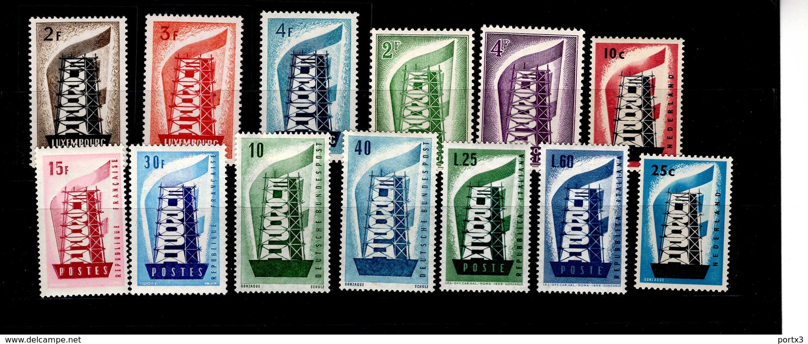 CEPT Jahrgang 1956 Komplett  ** Postfrisch MNH Neuf - 1956