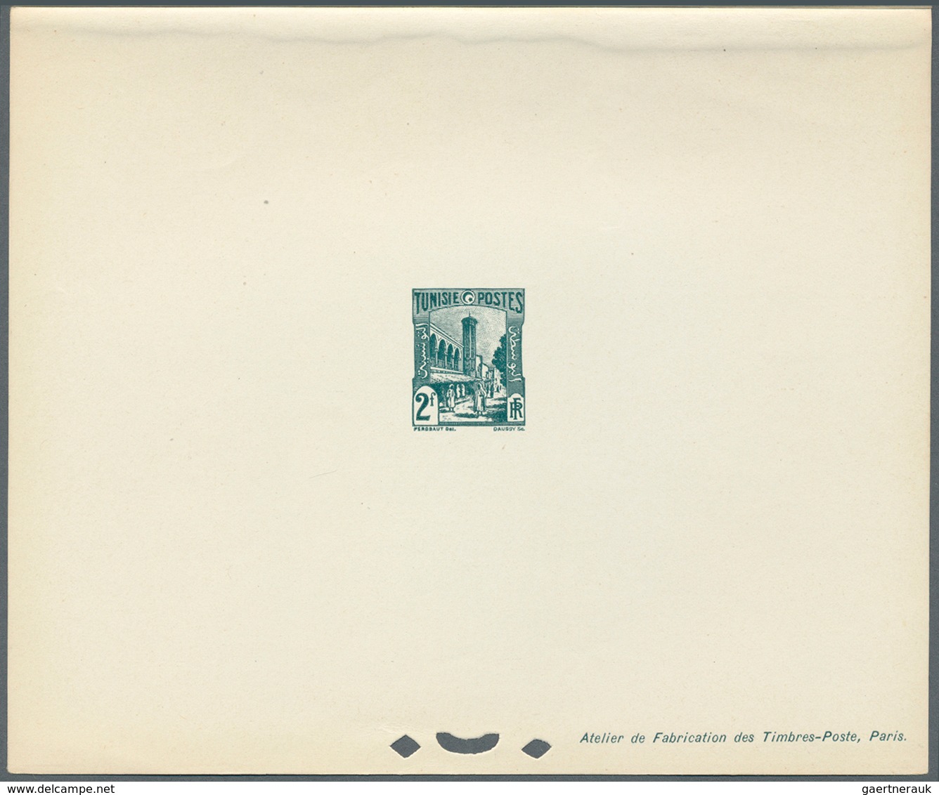 Tunesien: 1940/1948, Definitives "Views of Tunisia", design "Halfaouine Mosque", group of 17 epreuve