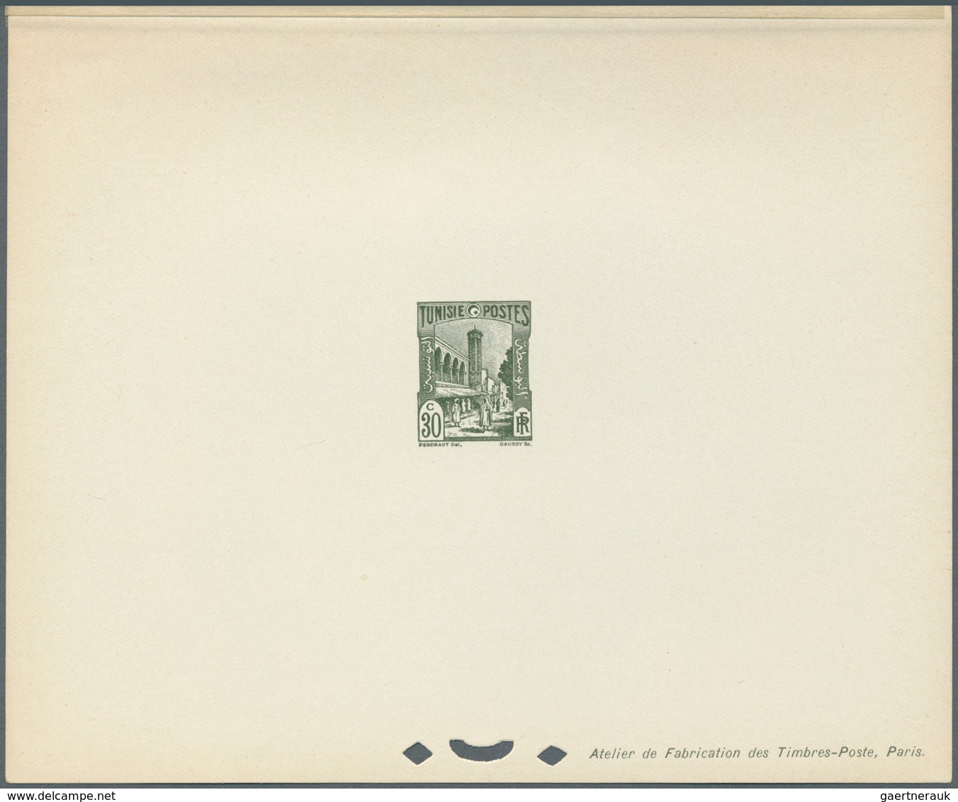 Tunesien: 1940/1948, Definitives "Views of Tunisia", design "Halfaouine Mosque", group of 17 epreuve