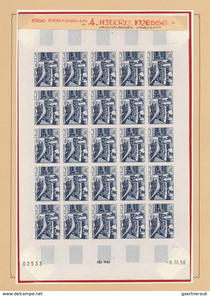 Tunesien: 1957/1963, Extraordinary Mint Collection Of Apprx. 2.600 IMPERFORATE Stamps Within Large U - Briefe U. Dokumente