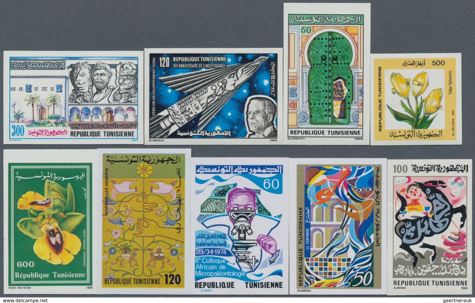 Tunesien: 1971/1991 (ca.), Accumulation With Approx. 9.000 Only IMPERFORATE Stamps With Many In Larg - Briefe U. Dokumente