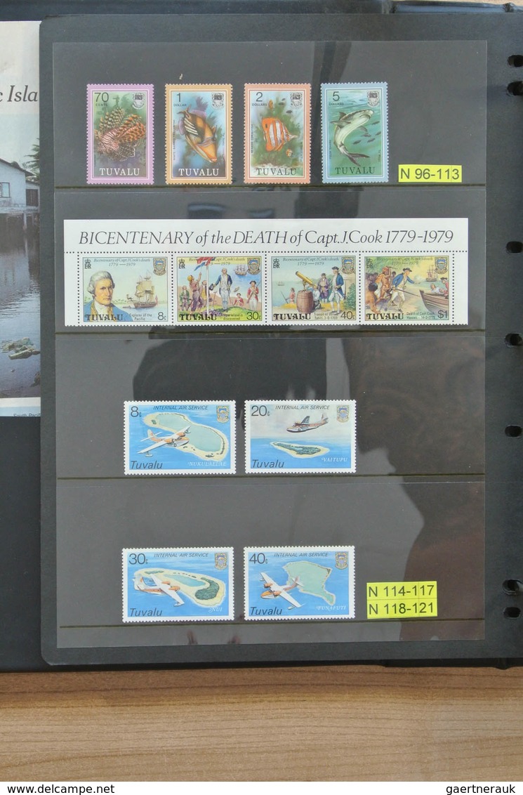 Tuvalu: 1976-2007: Complete, MNH collection Tuvalu 1976-2007 in 2 albums, including stampbooklets, g