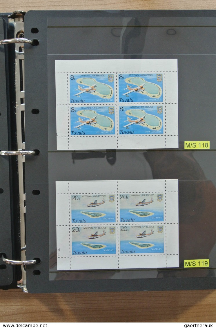 Tuvalu: 1976-2007: Complete, MNH collection Tuvalu 1976-2007 in 2 albums, including stampbooklets, g