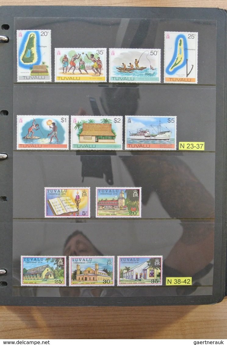 Tuvalu: 1976-2007: Complete, MNH collection Tuvalu 1976-2007 in 2 albums, including stampbooklets, g