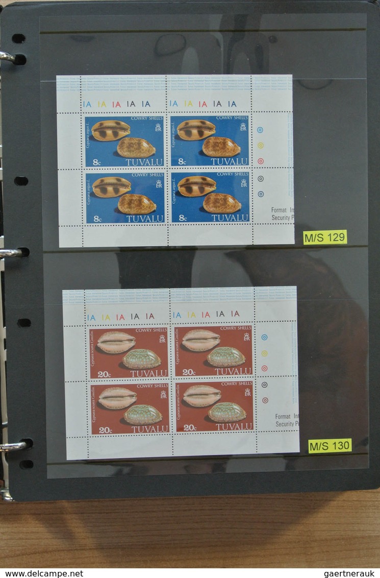 Tuvalu: 1976-2007: Complete, MNH collection Tuvalu 1976-2007 in 2 albums, including stampbooklets, g