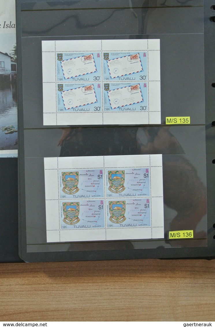 Tuvalu: 1976-2007: Complete, MNH collection Tuvalu 1976-2007 in 2 albums, including stampbooklets, g