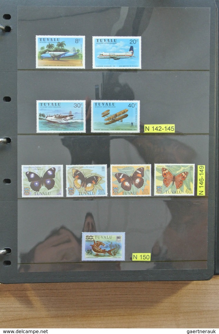 Tuvalu: 1976-2007: Complete, MNH collection Tuvalu 1976-2007 in 2 albums, including stampbooklets, g