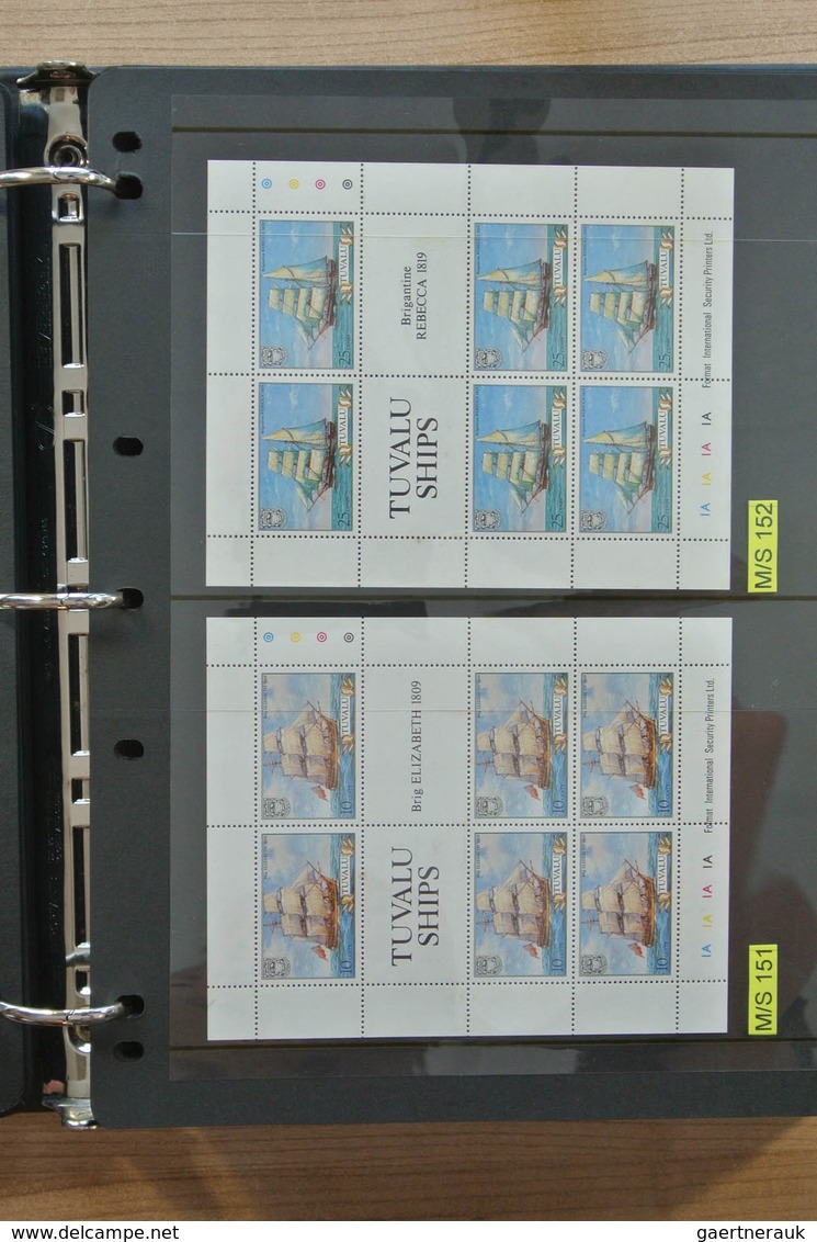 Tuvalu: 1976-2007: Complete, MNH collection Tuvalu 1976-2007 in 2 albums, including stampbooklets, g