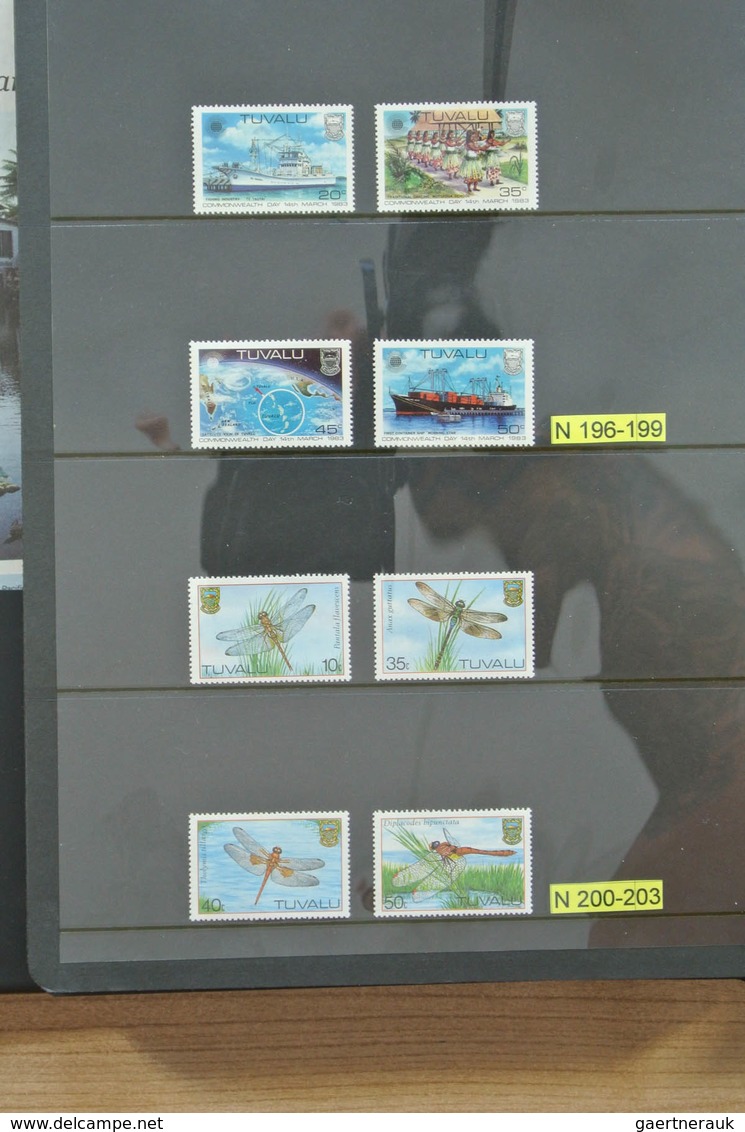 Tuvalu: 1976-2007: Complete, MNH collection Tuvalu 1976-2007 in 2 albums, including stampbooklets, g