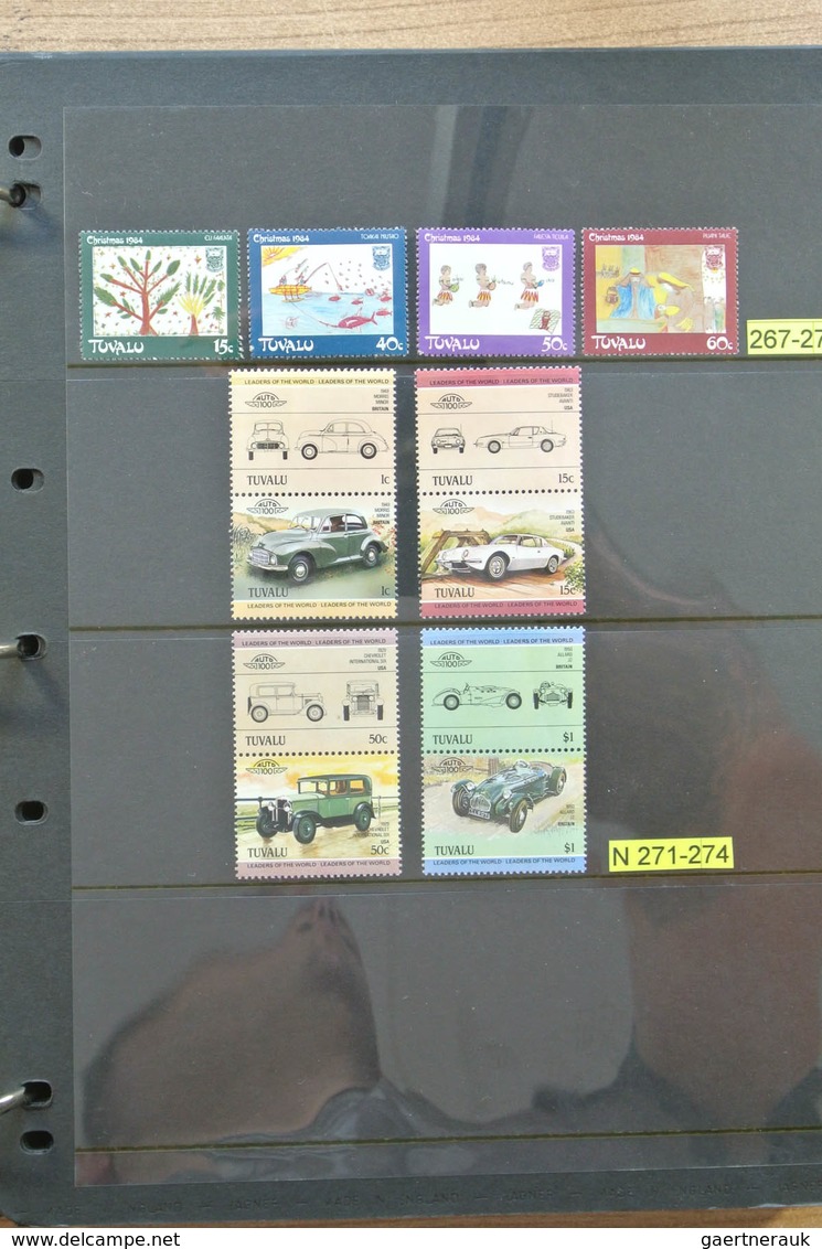 Tuvalu: 1976-2007: Complete, MNH collection Tuvalu 1976-2007 in 2 albums, including stampbooklets, g