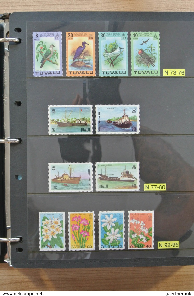 Tuvalu: 1976-2007: Complete, MNH collection Tuvalu 1976-2007 in 2 albums, including stampbooklets, g