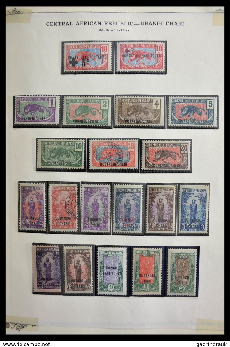 Ubangi-Schari-Tschad: 1916-1985: Nice, Almost Complete, Mostly MNH And Mint Hinged Collection Oubang - Sonstige & Ohne Zuordnung