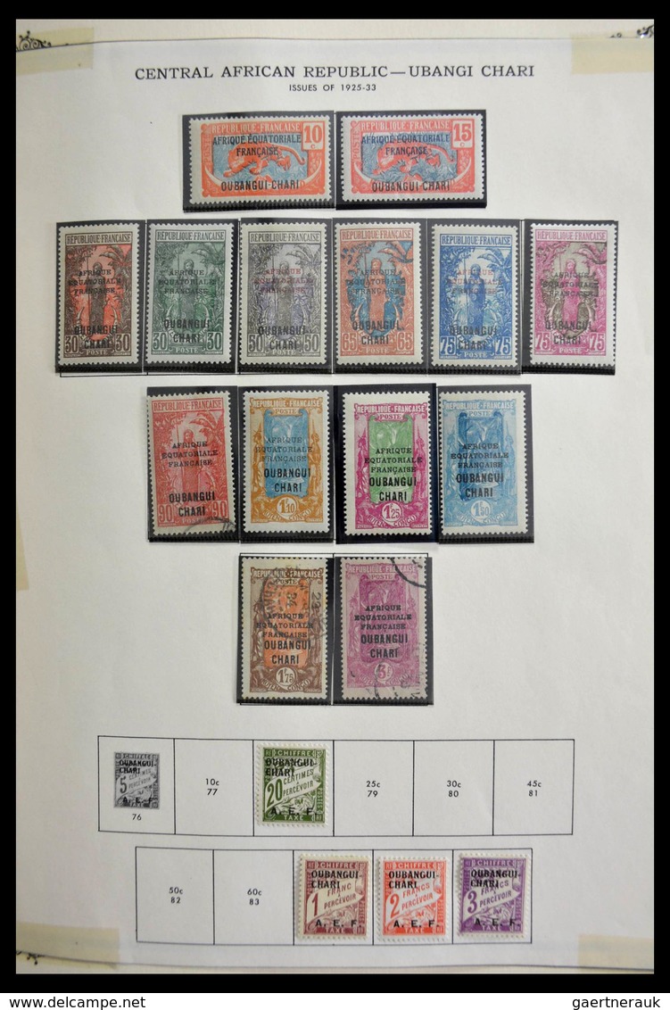 Ubangi-Schari-Tschad: 1916-1985: Nice, almost complete, mostly MNH and mint hinged collection Oubang