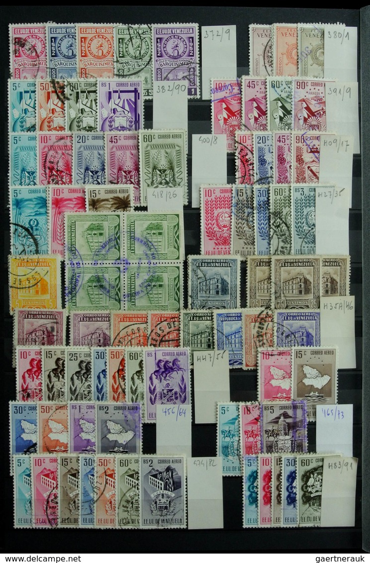 Venezuela: 1859-1997: Very Extensive, MNH, Mint Hinged And Used Stock Venezuela 1859-1997 In 2 Fat S - Venezuela