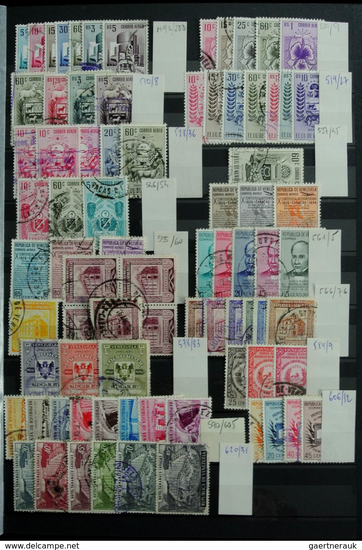 Venezuela: 1859-1997: Very Extensive, MNH, Mint Hinged And Used Stock Venezuela 1859-1997 In 2 Fat S - Venezuela