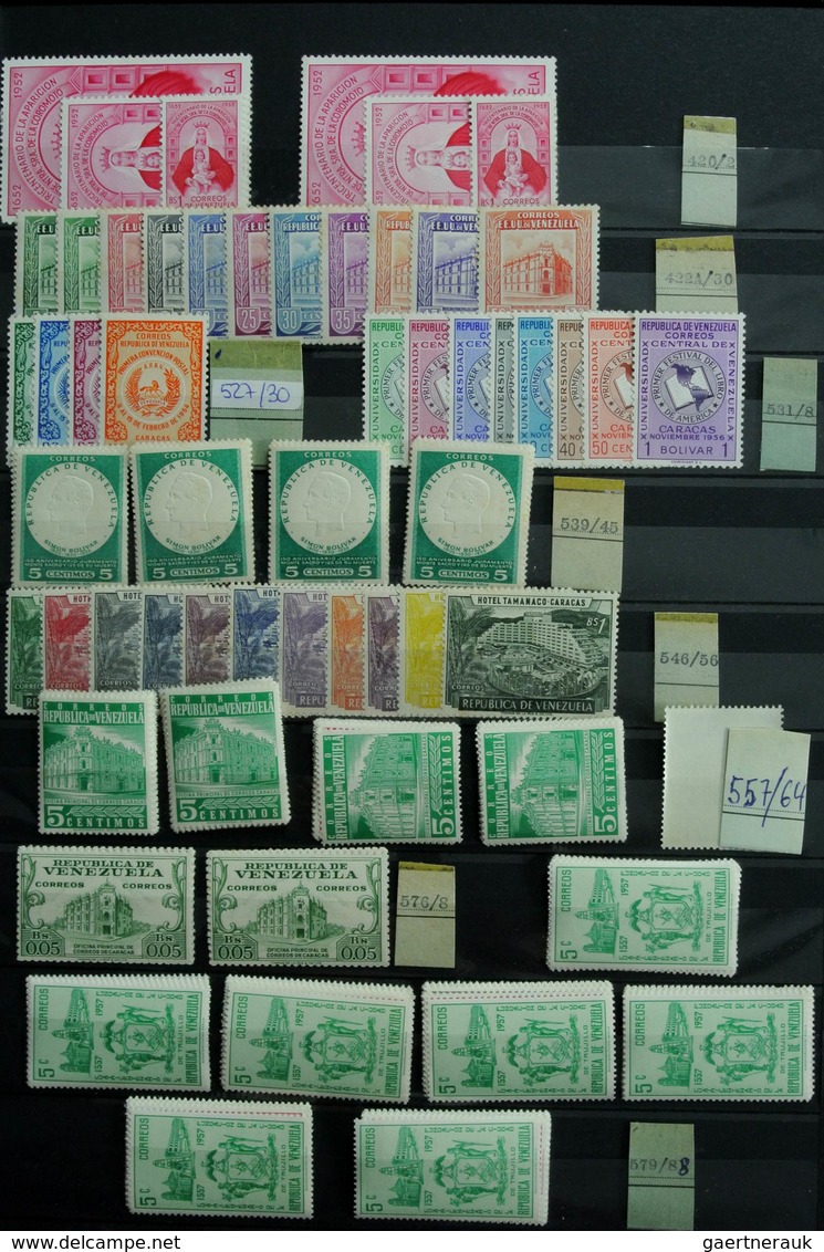 Venezuela: 1859-1997: Very extensive, MNH, mint hinged and used stock Venezuela 1859-1997 in 2 fat s