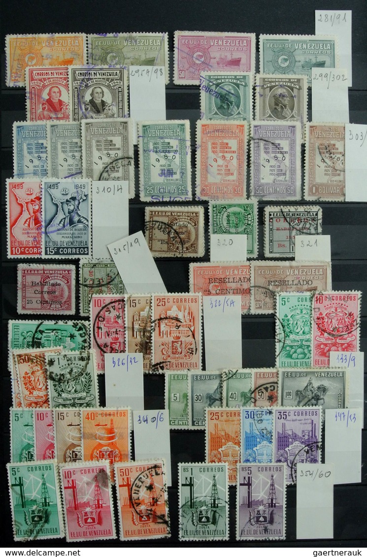 Venezuela: 1859-1997: Very extensive, MNH, mint hinged and used stock Venezuela 1859-1997 in 2 fat s