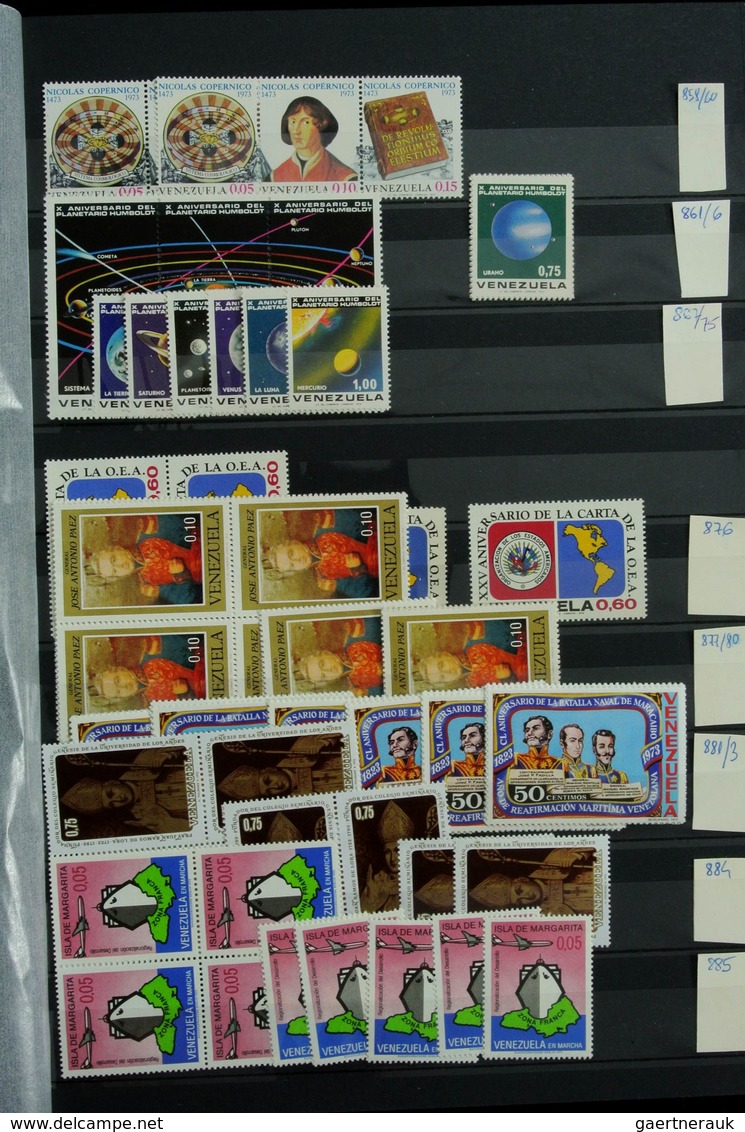 Venezuela: 1859-1997: Very extensive, MNH, mint hinged and used stock Venezuela 1859-1997 in 2 fat s