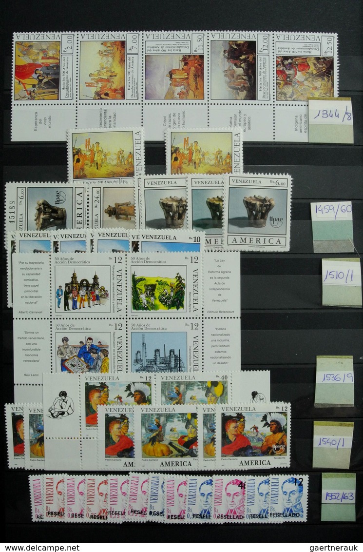 Venezuela: 1859-1997: Very extensive, MNH, mint hinged and used stock Venezuela 1859-1997 in 2 fat s