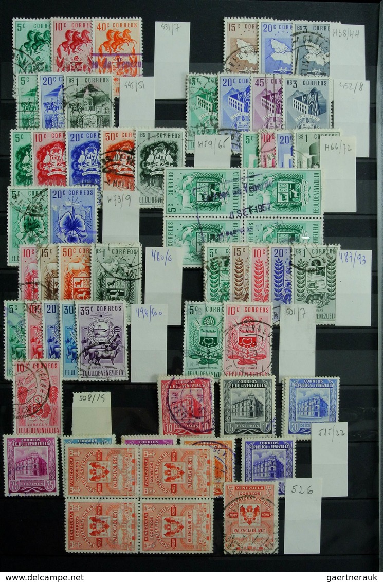 Venezuela: 1859-1997: Very extensive, MNH, mint hinged and used stock Venezuela 1859-1997 in 2 fat s