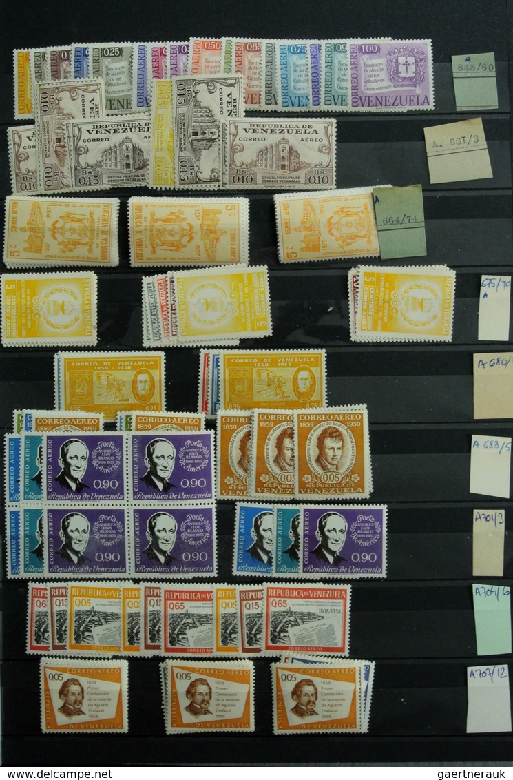 Venezuela: 1859-1997: Very extensive, MNH, mint hinged and used stock Venezuela 1859-1997 in 2 fat s