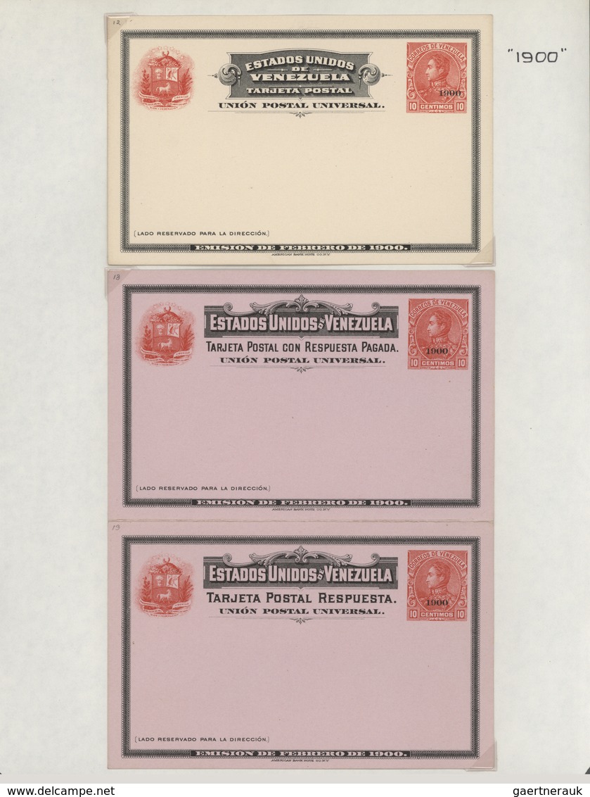 Venezuela - Ganzsachen: 1887/1955, Collection With 33 Mint Postal Stationery Cards, Comprising Reply - Venezuela