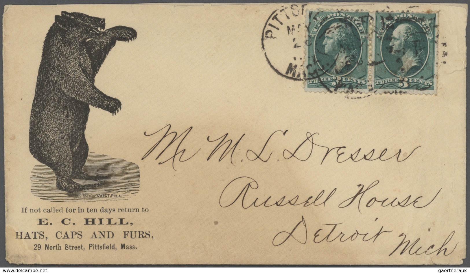 Vereinigte Staaten von Amerika: 1830-1970 (c.): More than 1000 covers, postcards, postal stationery