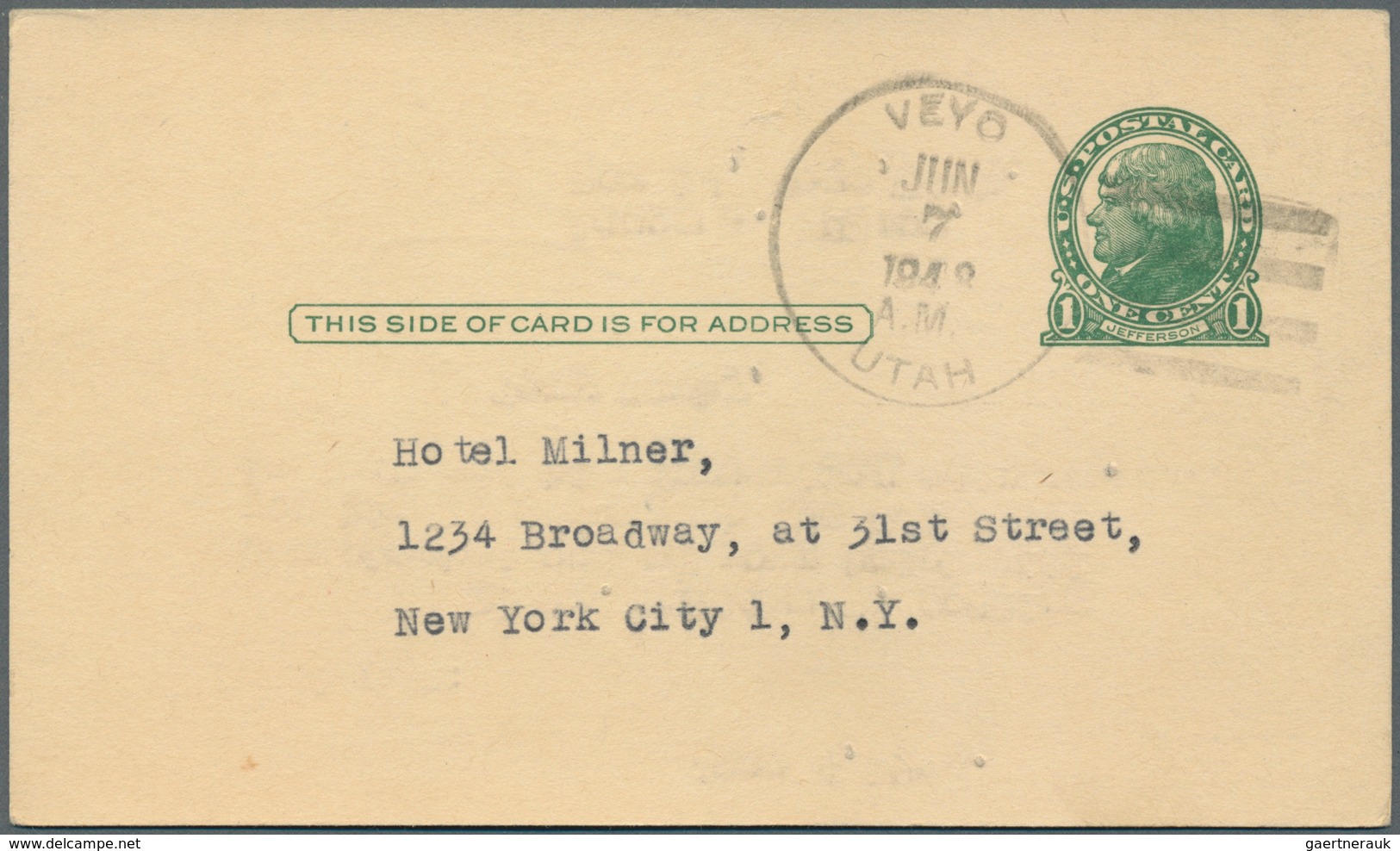 Vereinigte Staaten Von Amerika: 1870-1974, UTAH : 22 Covers / Cards With Utah Cancellations, 9 From - Briefe U. Dokumente