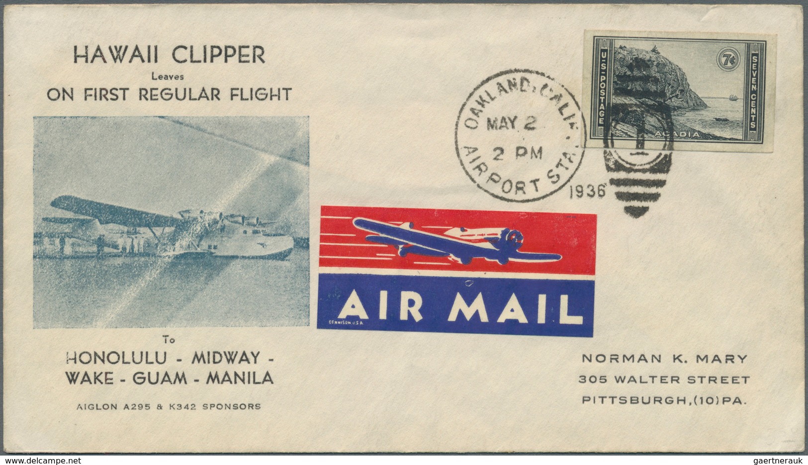 Vereinigte Staaten Von Amerika: 1928-30, Ca. 170 First Flight & Air Mail Covers, Pacific Flights, Fe - Briefe U. Dokumente