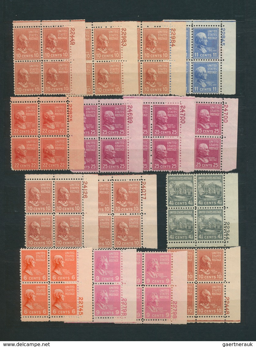 Vereinigte Staaten Von Amerika: 1938/1960 (ca.), U/m Assortment Of Apprx. 850 Stamps 1938-1954 Defin - Briefe U. Dokumente