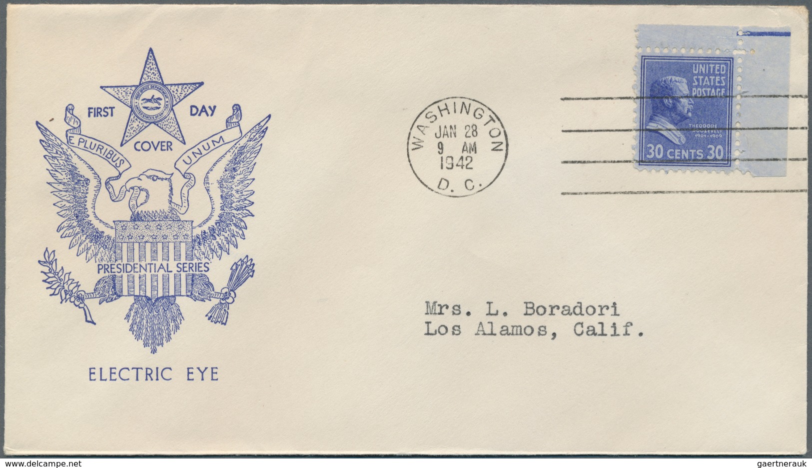 Vereinigte Staaten von Amerika: 1941/1942: 116 good FDC, many Plate Blocks, all FDC are with Borders