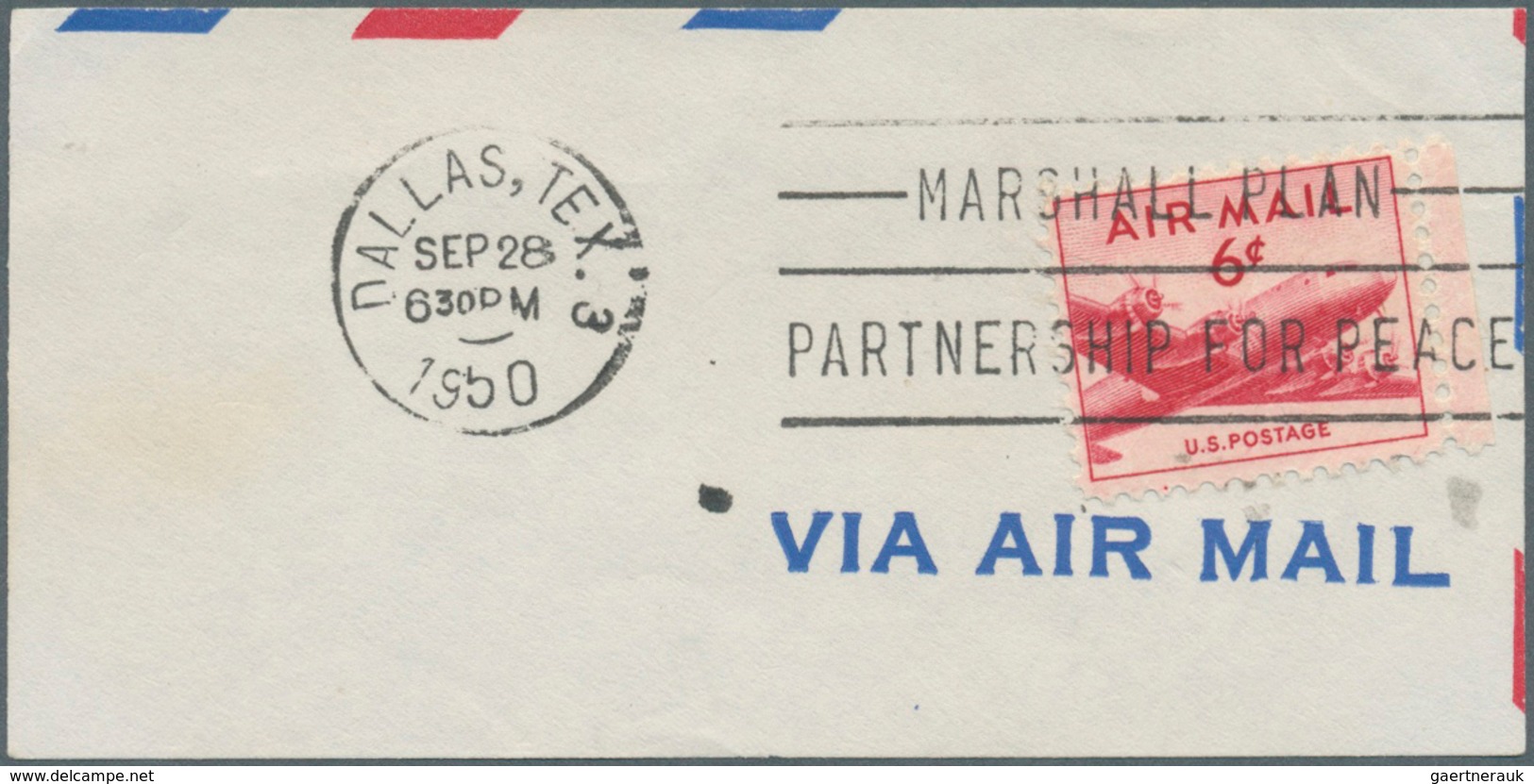 Vereinigte Staaten Von Amerika - Stempel: 1950, USA / MARSHALL-PLAN / PARTNERSHIP FOR PEACE, Sonders - Postal History