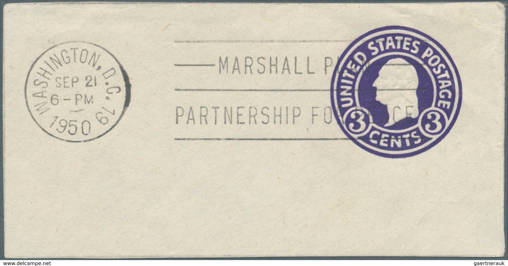 Vereinigte Staaten von Amerika - Stempel: 1950, USA / MARSHALL-PLAN / PARTNERSHIP FOR PEACE, Sonders