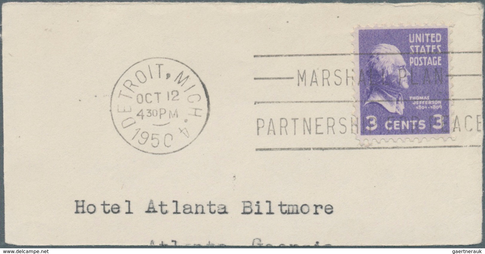 Vereinigte Staaten von Amerika - Stempel: 1950, USA / MARSHALL-PLAN / PARTNERSHIP FOR PEACE, Sonders