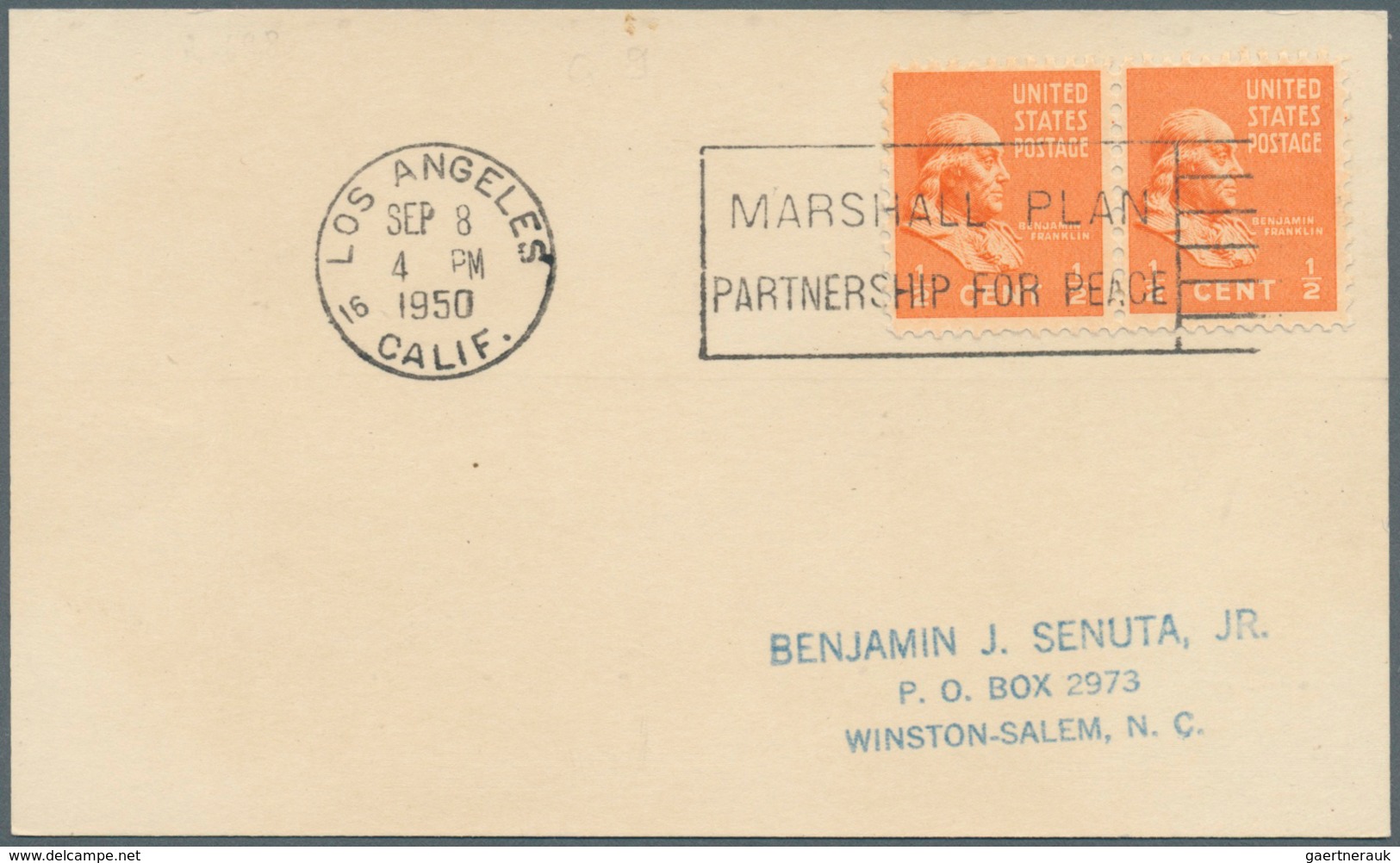 Vereinigte Staaten von Amerika - Stempel: 1950, USA / MARSHALL-PLAN / PARTNERSHIP FOR PEACE, Sonders