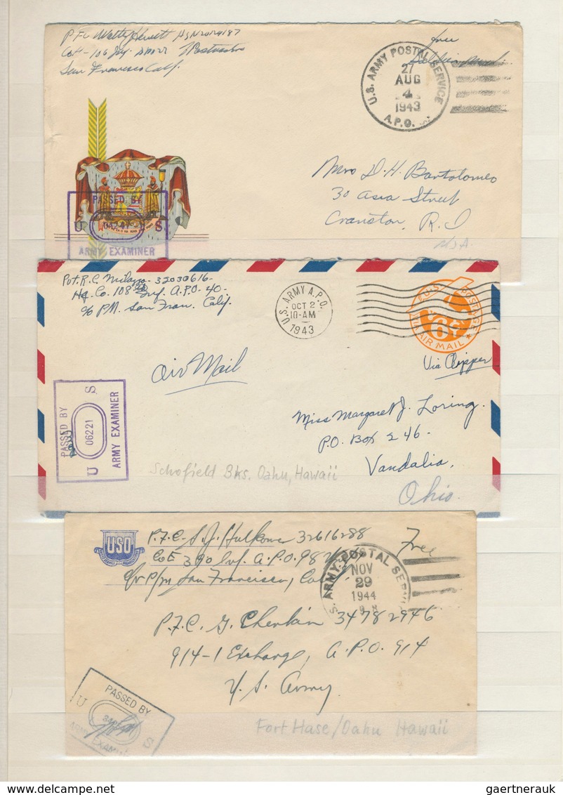 Vereinigte Staaten Von Amerika - Militärpost / Feldpost: 1943/45, Collection Of 36 Different Pacific - Sonstige & Ohne Zuordnung