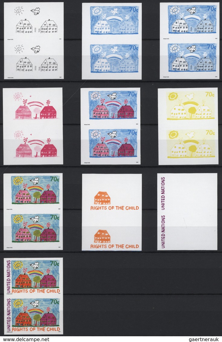 Vereinte Nationen - New York: 1959/2000. Rich Collection Containing About 1300 PROOF Stamps (color S - Altri & Non Classificati