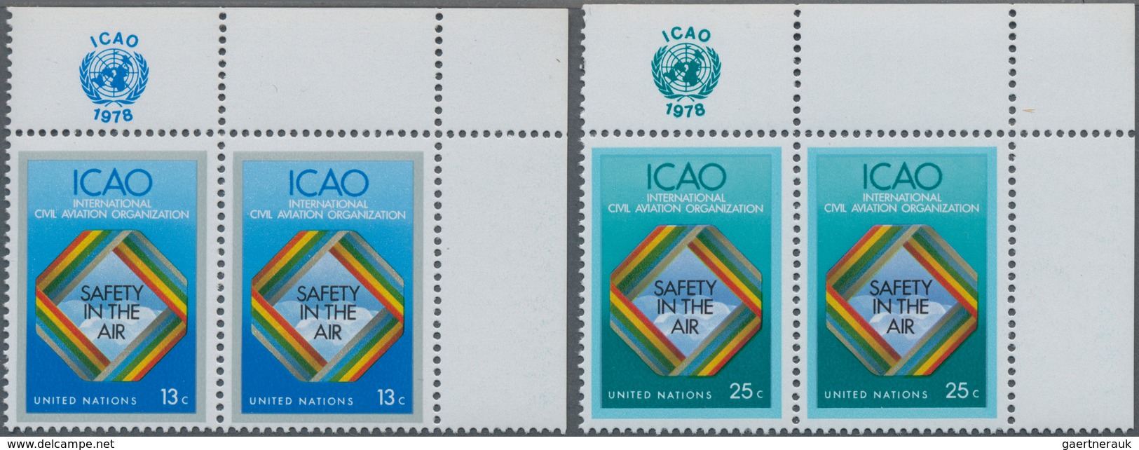 Vereinte Nationen - New York: 1978, International Civil Aviation Organization ICAO Set Of Two 13c. A - Other & Unclassified