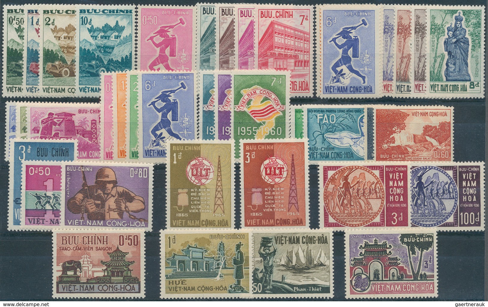 Vietnam-Süd (1951-1975): 1951/1965, U/m Collection On Stockcards, Well Collected Incl. Better Issues - Vietnam