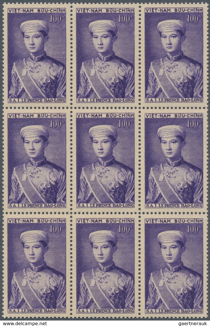 Vietnam-Süd (1951-1975): 1954, Prince Bao Long Complete Set Of Seven 40c. To 100p. In A Lot With Abo - Vietnam