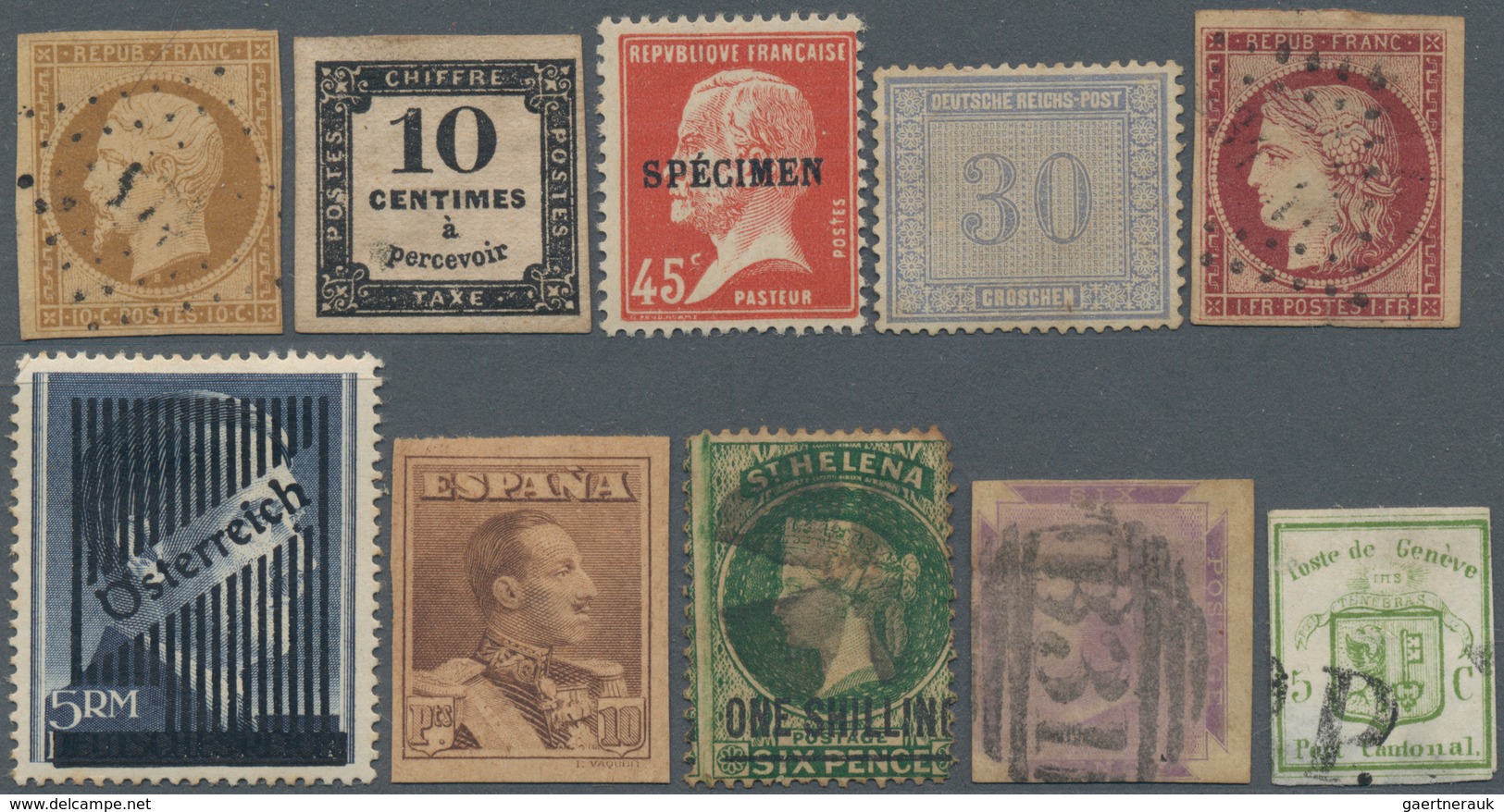 Alle Welt: 1849/1960 Ca., Accumulation Of Worldwide Stamps And Covers (some Toning) In A Stockbook, - Sammlungen (ohne Album)