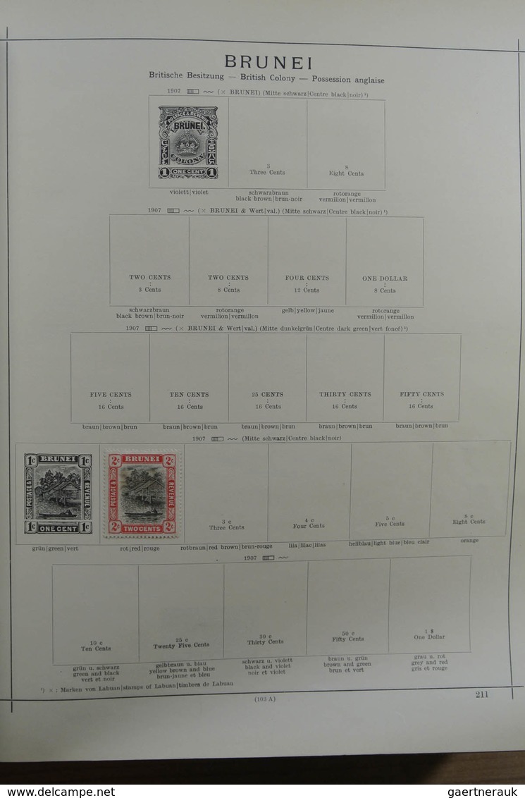 Alle Welt: 1855-1940: Nicely filled, mint hinged and used collection Asia and Australia ca. 1855-194