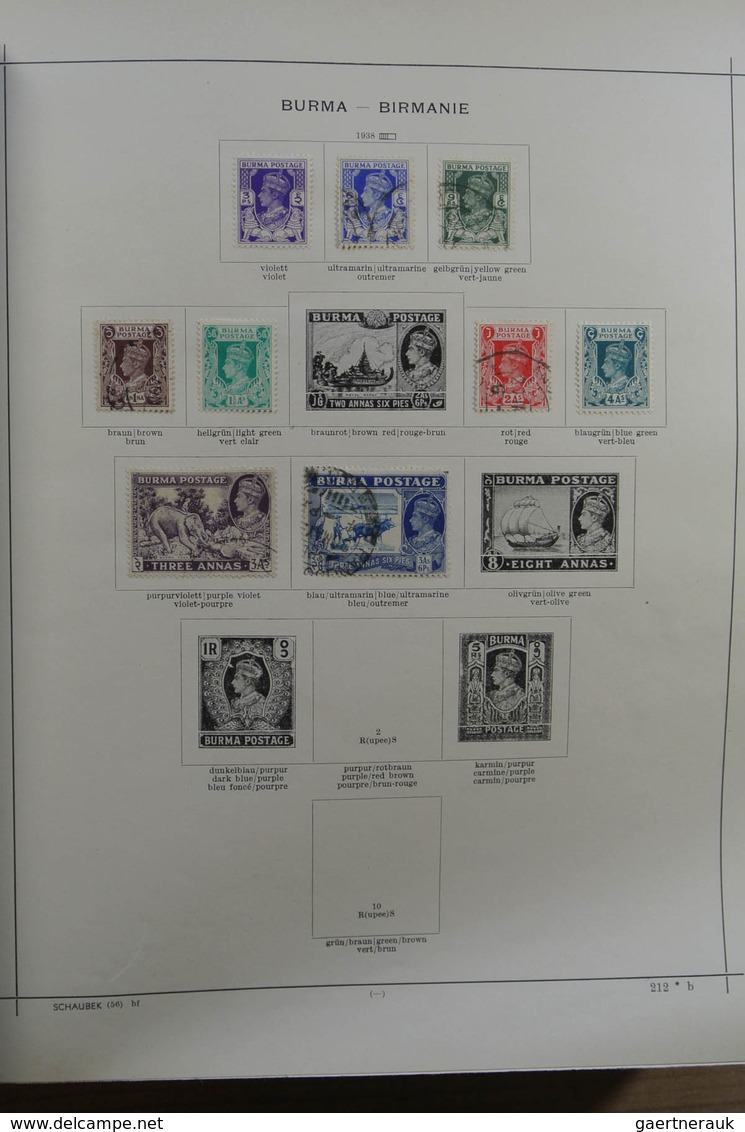 Alle Welt: 1855-1940: Nicely filled, mint hinged and used collection Asia and Australia ca. 1855-194