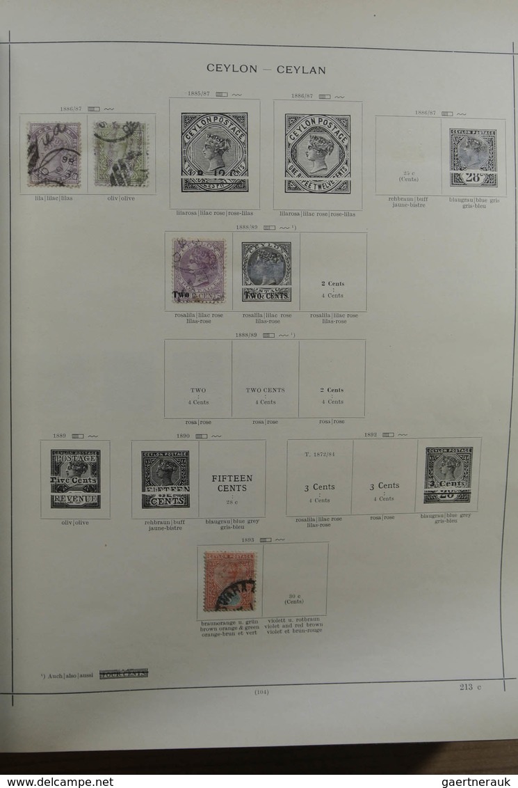 Alle Welt: 1855-1940: Nicely filled, mint hinged and used collection Asia and Australia ca. 1855-194