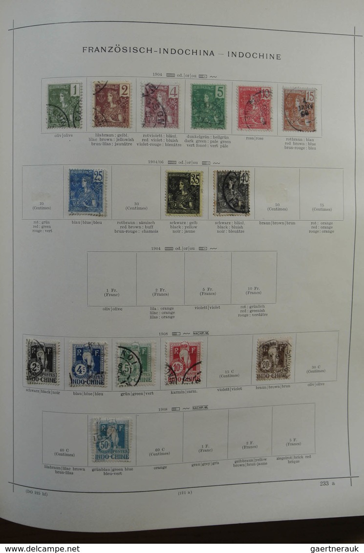 Alle Welt: 1855-1940: Nicely filled, mint hinged and used collection Asia and Australia ca. 1855-194