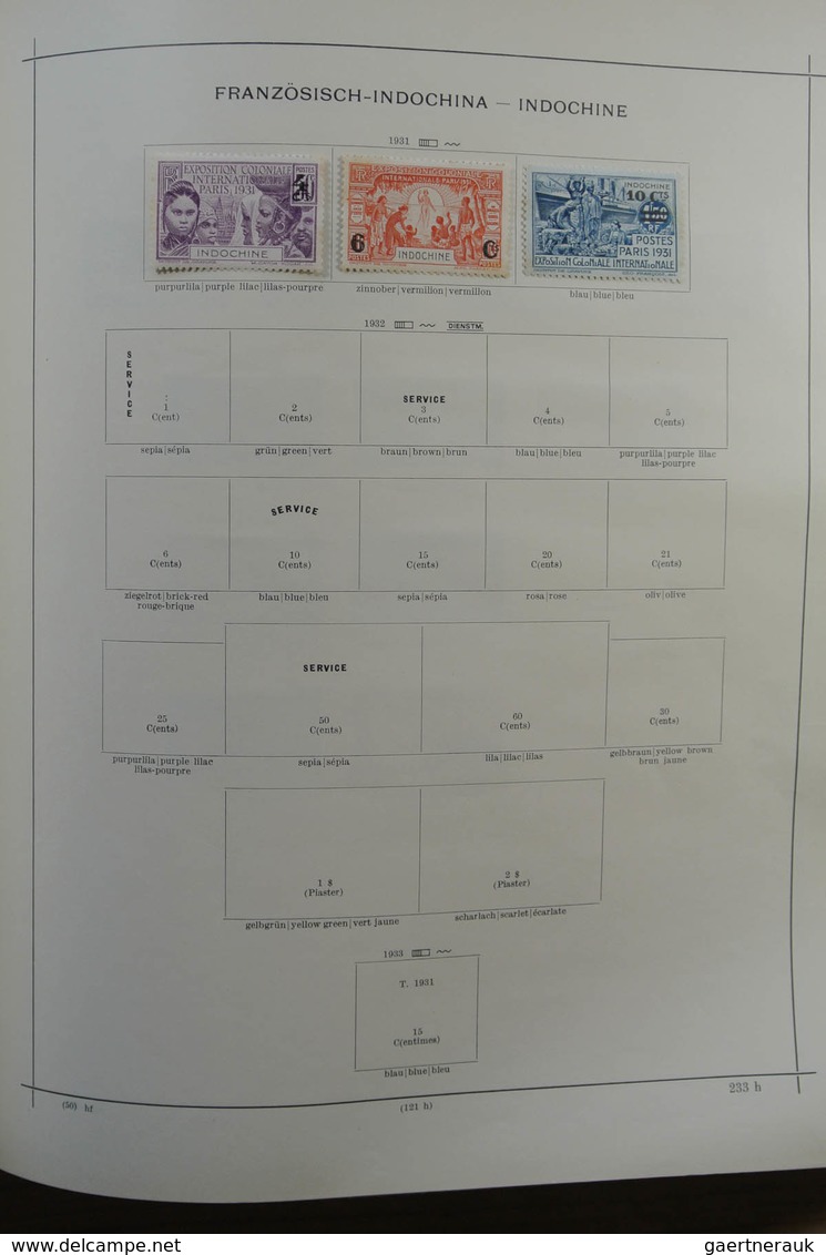 Alle Welt: 1855-1940: Nicely filled, mint hinged and used collection Asia and Australia ca. 1855-194