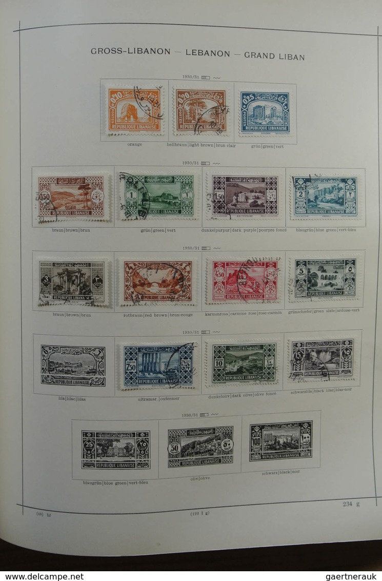 Alle Welt: 1855-1940: Nicely filled, mint hinged and used collection Asia and Australia ca. 1855-194