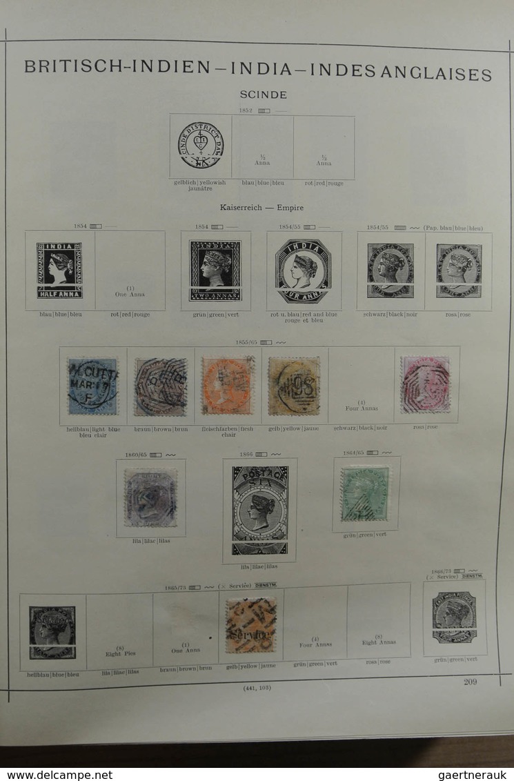 Alle Welt: 1855-1940: Nicely filled, mint hinged and used collection Asia and Australia ca. 1855-194