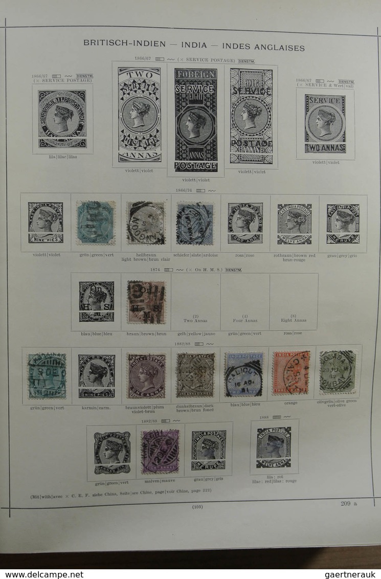 Alle Welt: 1855-1940: Nicely filled, mint hinged and used collection Asia and Australia ca. 1855-194