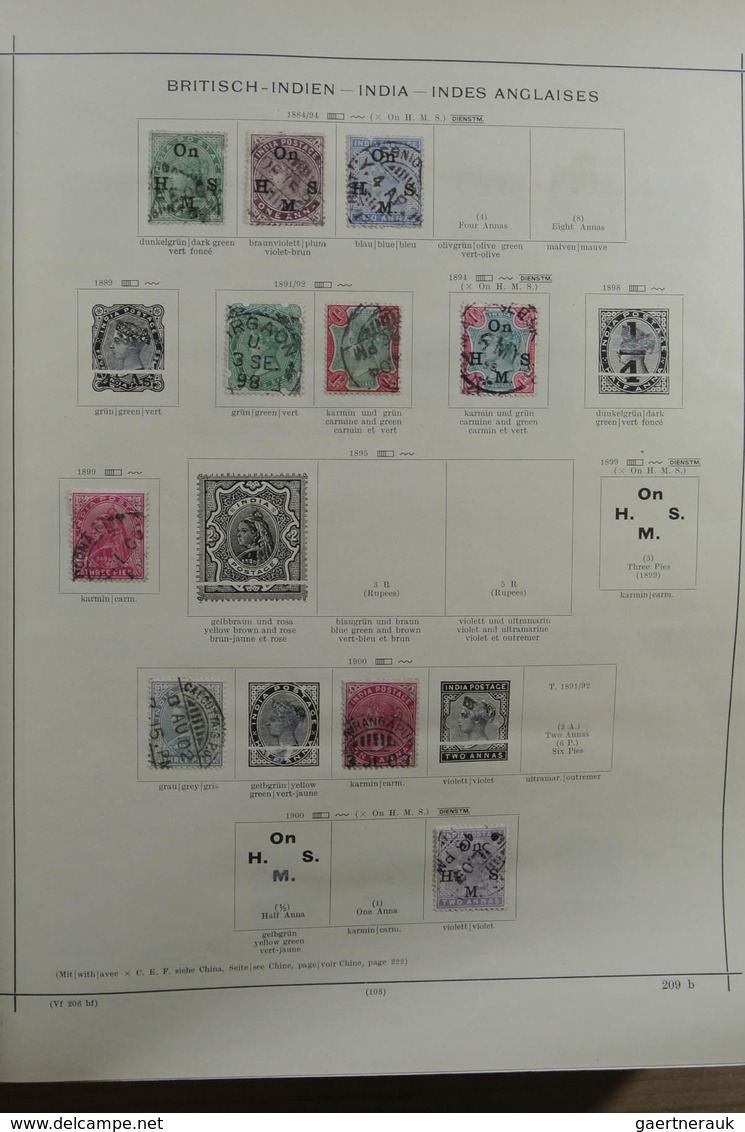 Alle Welt: 1855-1940: Nicely filled, mint hinged and used collection Asia and Australia ca. 1855-194